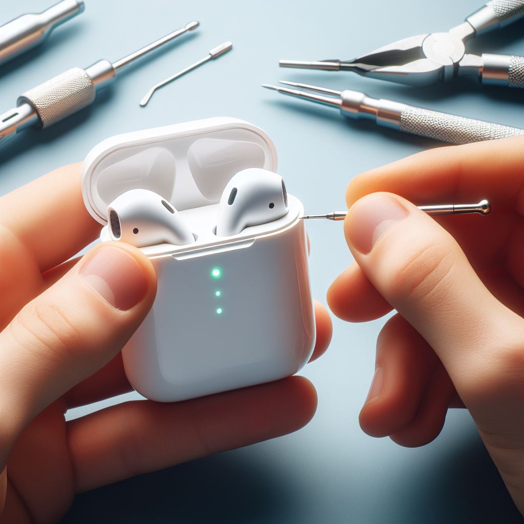 putting AirPods in pairing mode