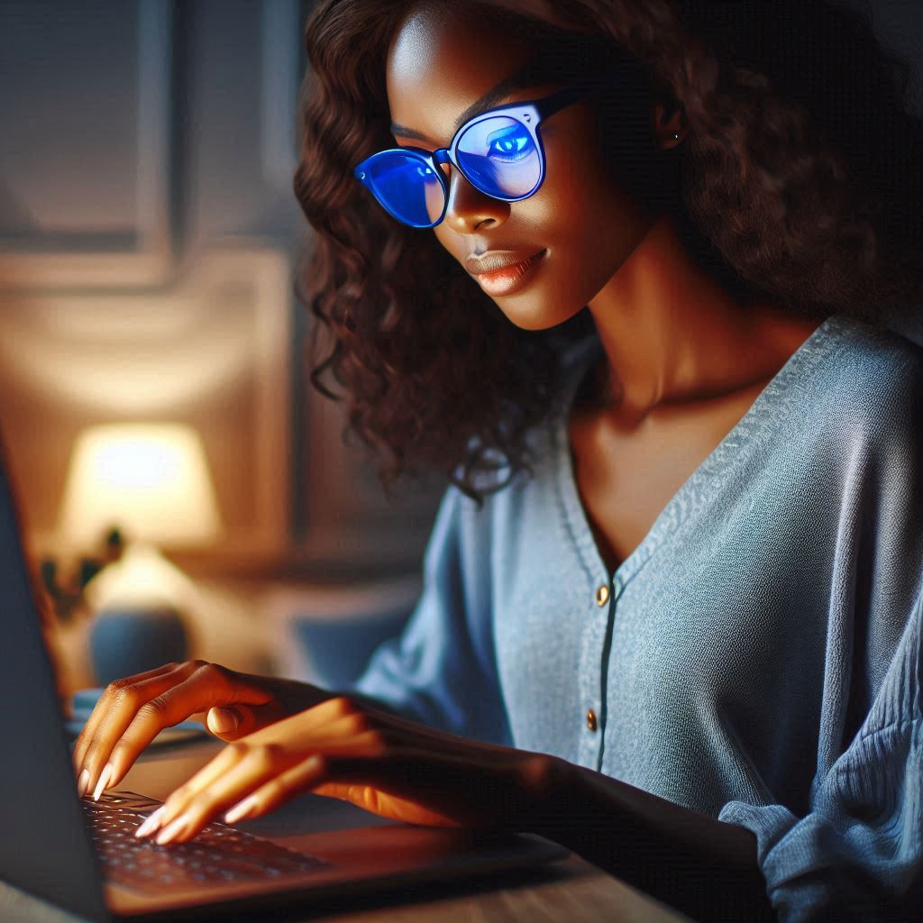 blue light-blocking glasses