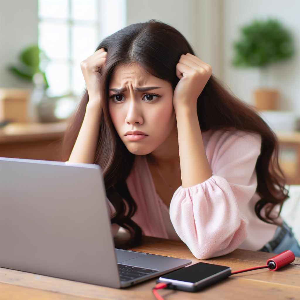 pretty lady laptop battery not charging