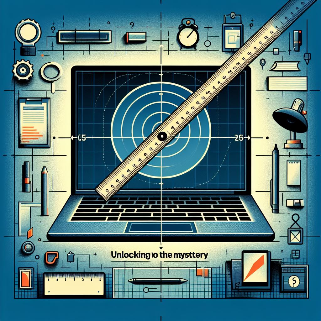 An illustration of a laptop with a diagonal measurement line indicating how screens are measured