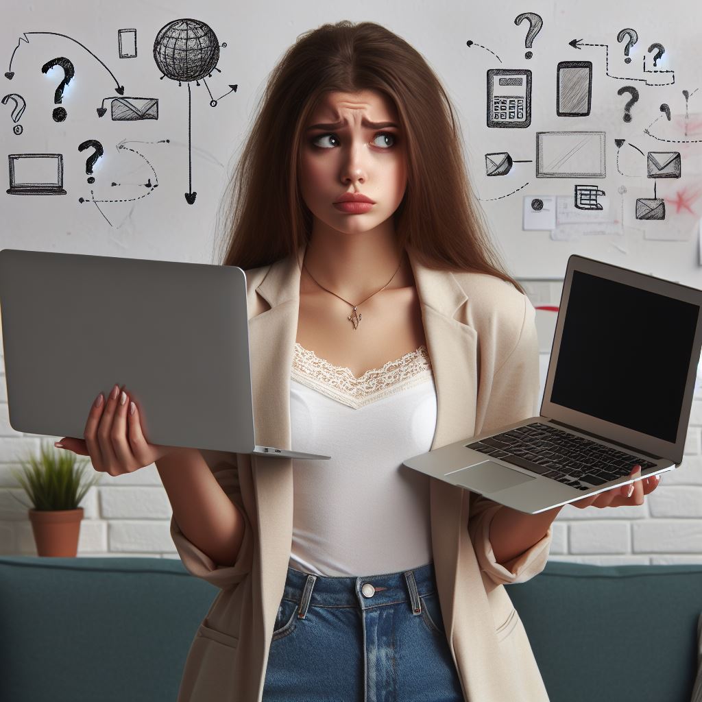 pretty girl confused which laptop should buy?